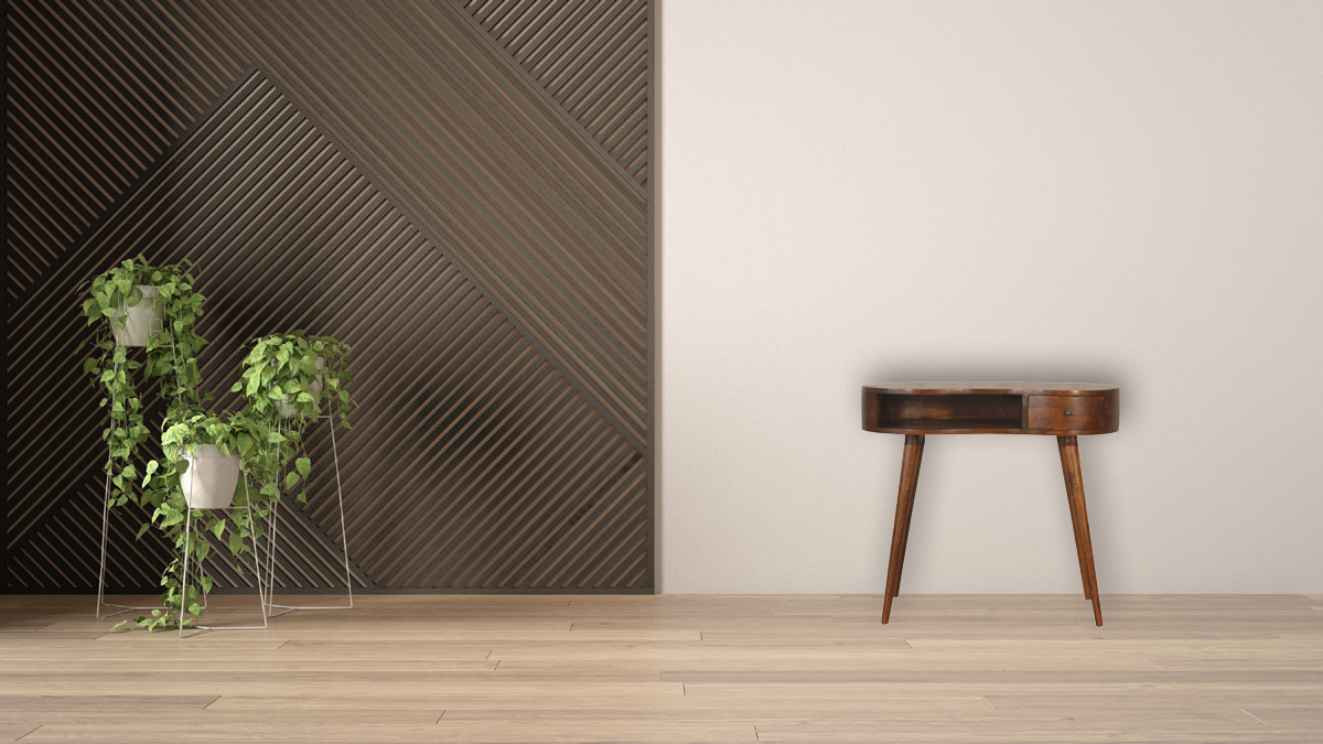 Chestnut Rounded Writing Desk - Image 12