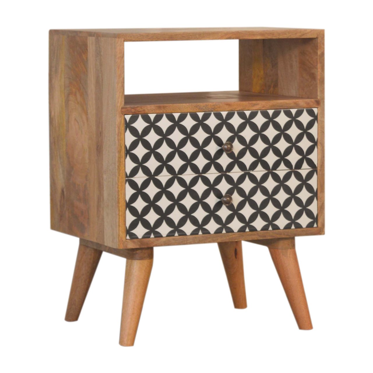 Diamond Print Open Slot Bedside - Image 3