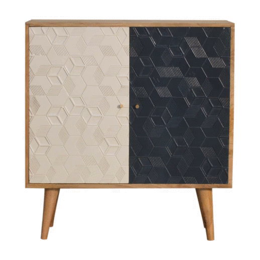 Acadia White and Navy Cabinet - Image 11