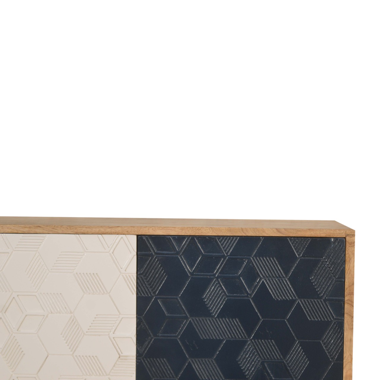 Acadia White and Navy Cabinet - Image 4