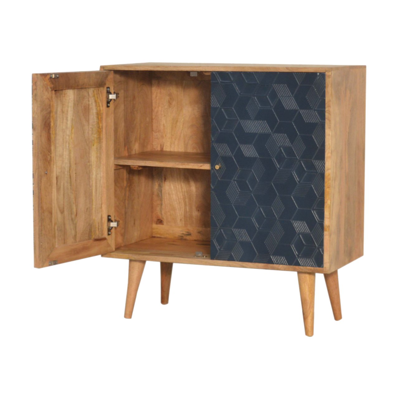 Acadia White and Navy Cabinet - Image 6