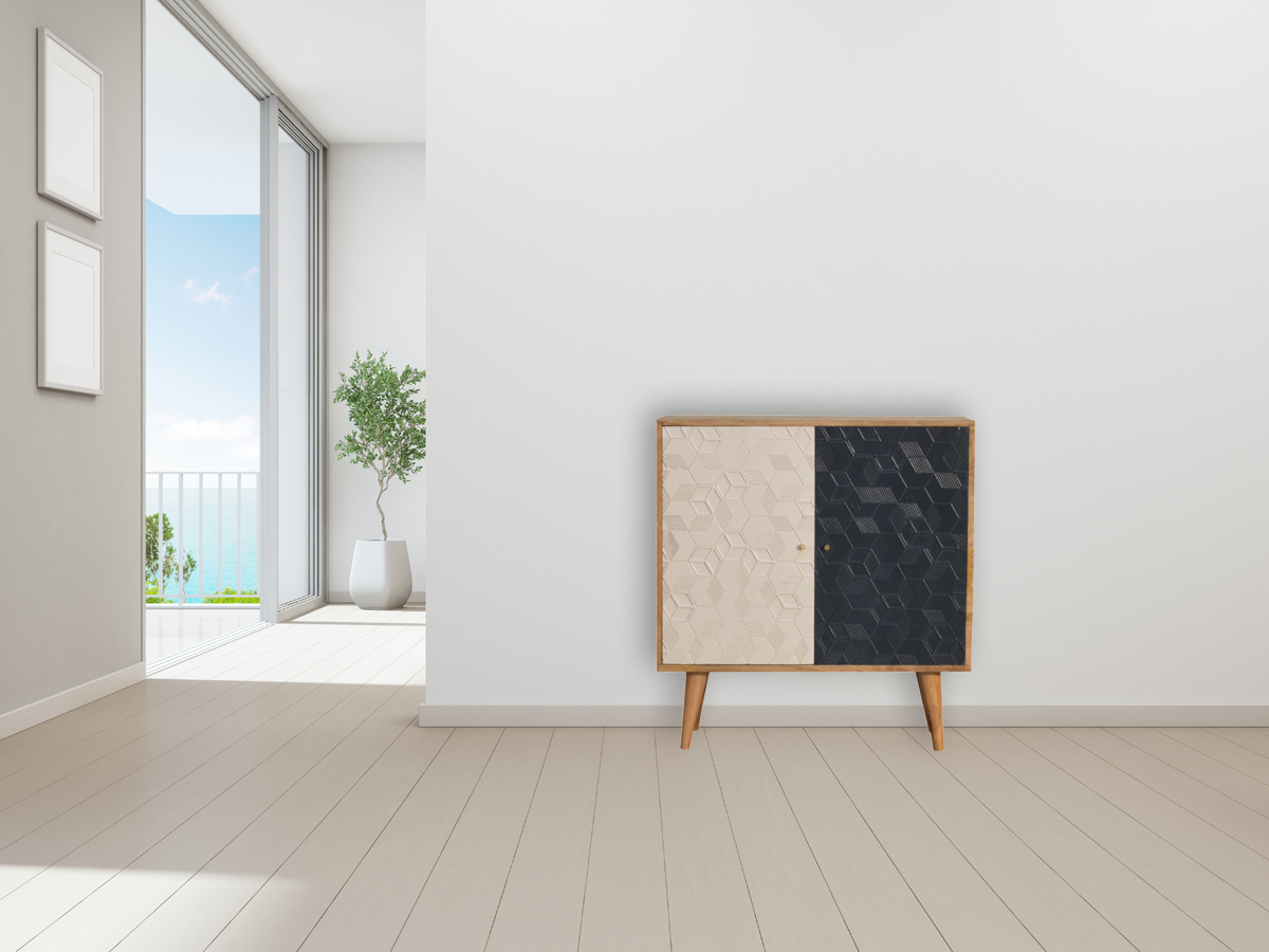 Acadia White and Navy Cabinet - Image 12