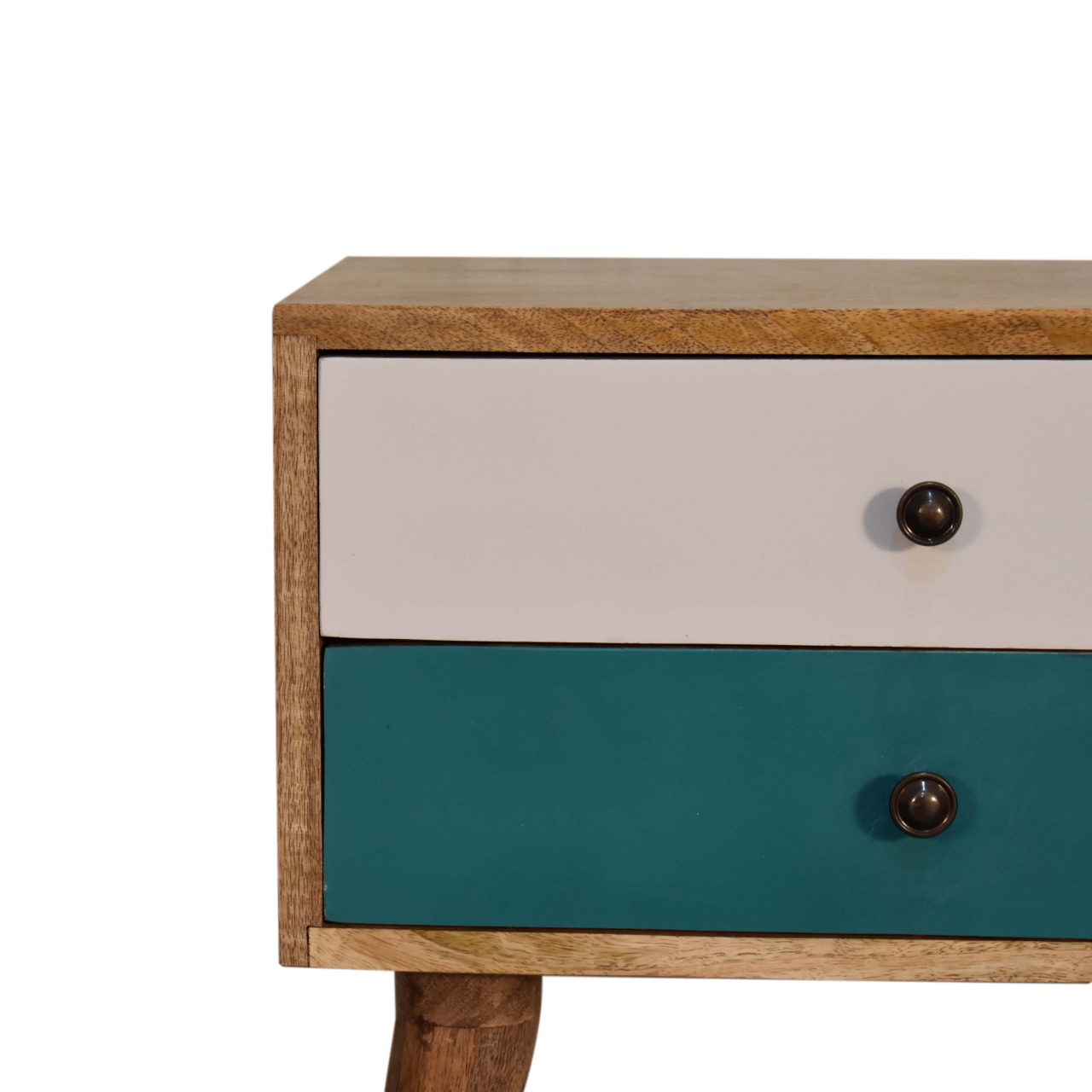 Teal Modern Solid Wood Bedside - Image 6