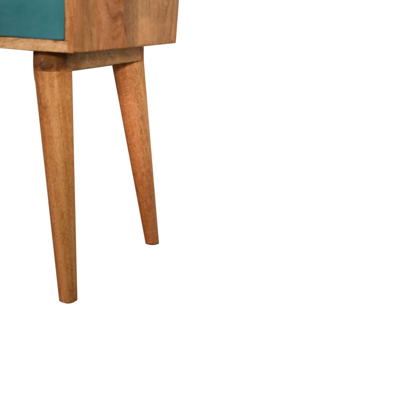 Teal Modern Solid Wood Bedside - Image 7