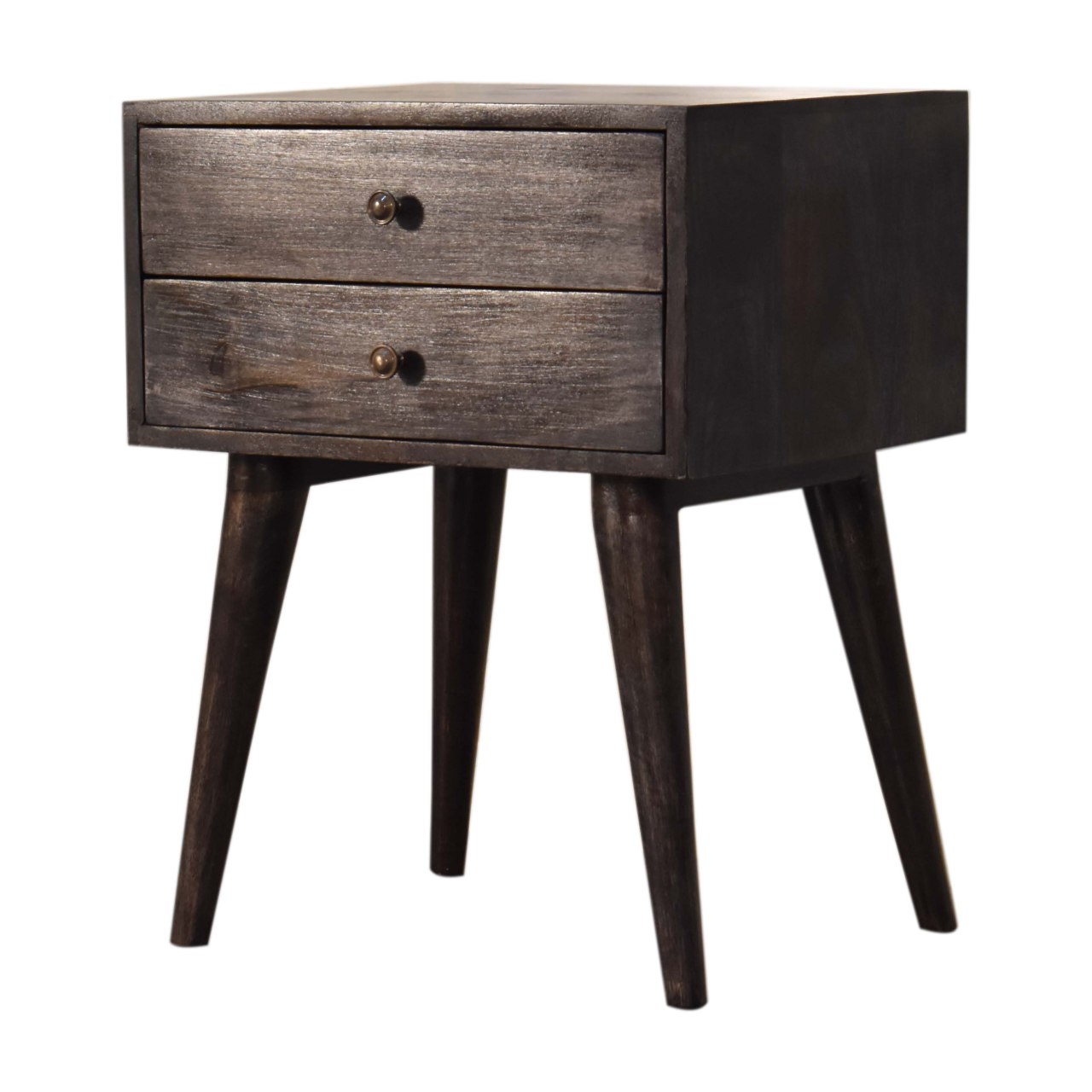 Ash Black Modern Solid Wood Bedside - Image 3