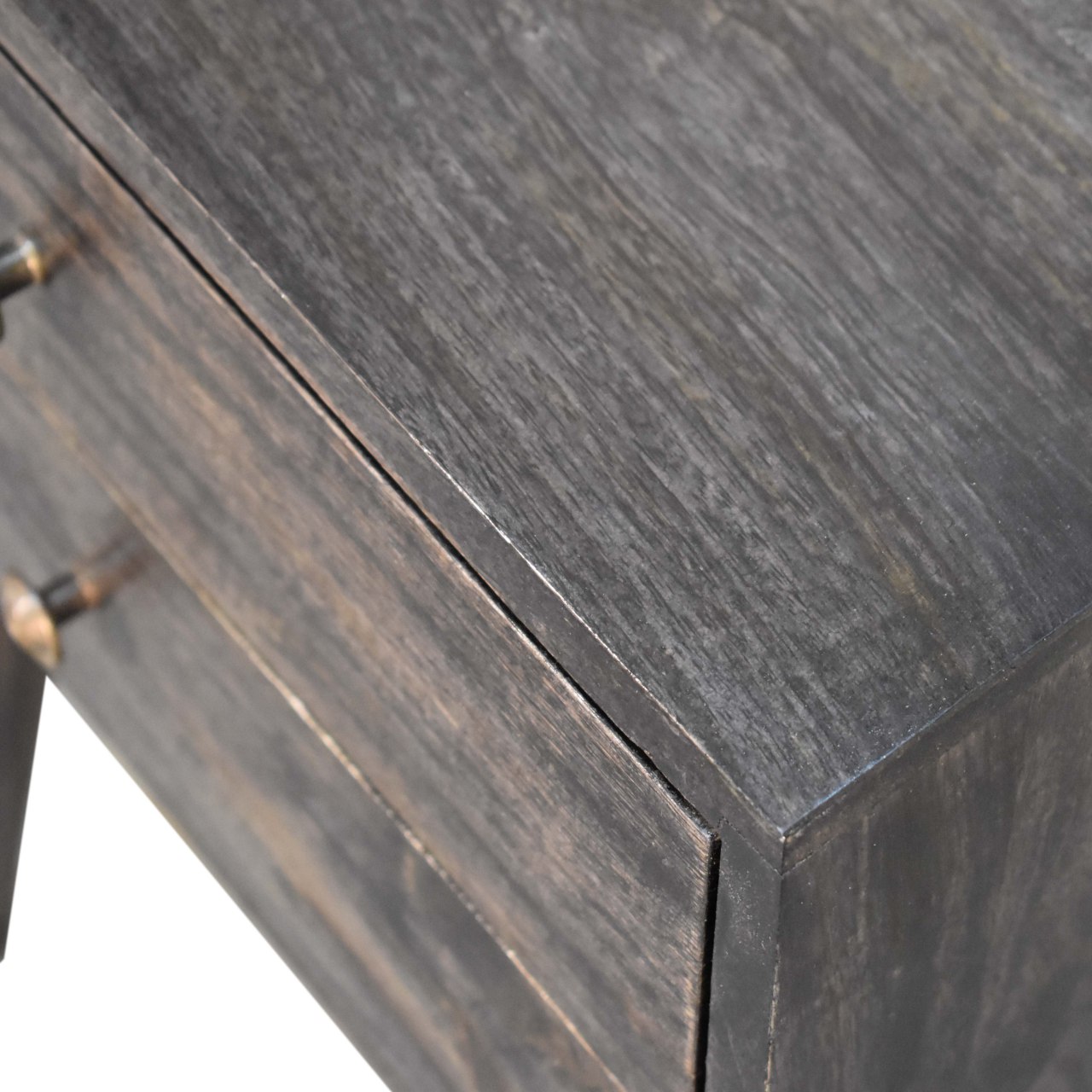 Ash Black Modern Solid Wood Bedside - Image 5