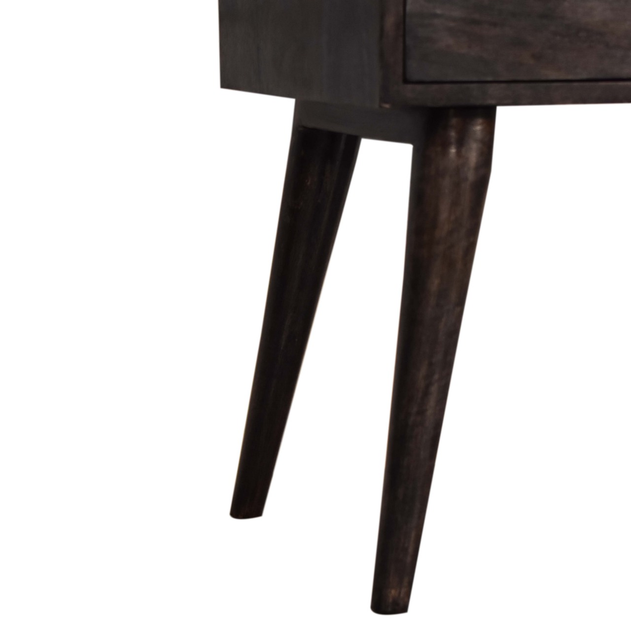 Ash Black Modern Solid Wood Bedside - Image 7