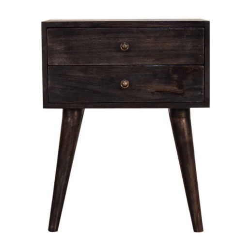 Ash Black Modern Solid Wood Bedside - Image 10