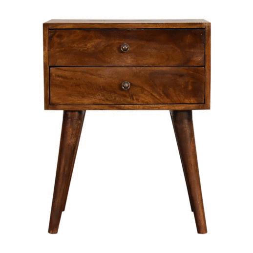 Chestnut Modern Solid Wood Bedside - Image 11