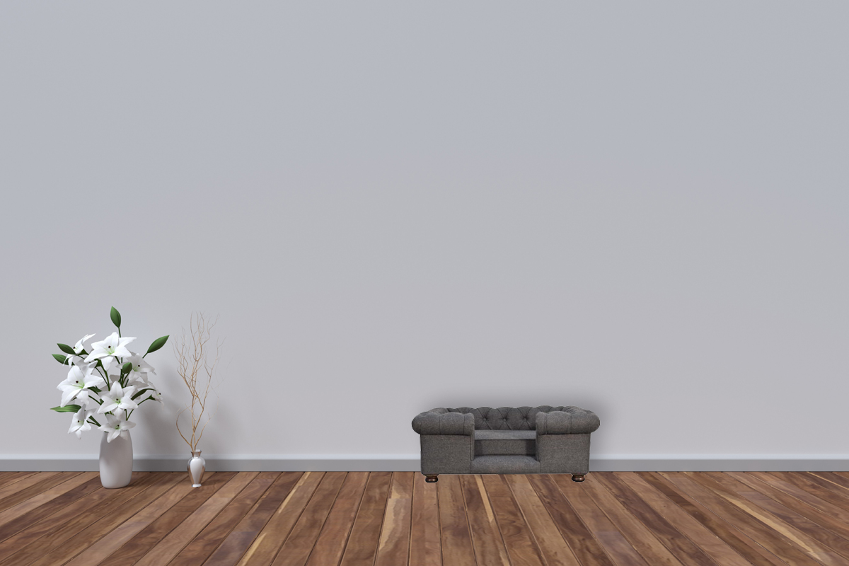 Battleship Tweed Button Pet Bed - Image 12