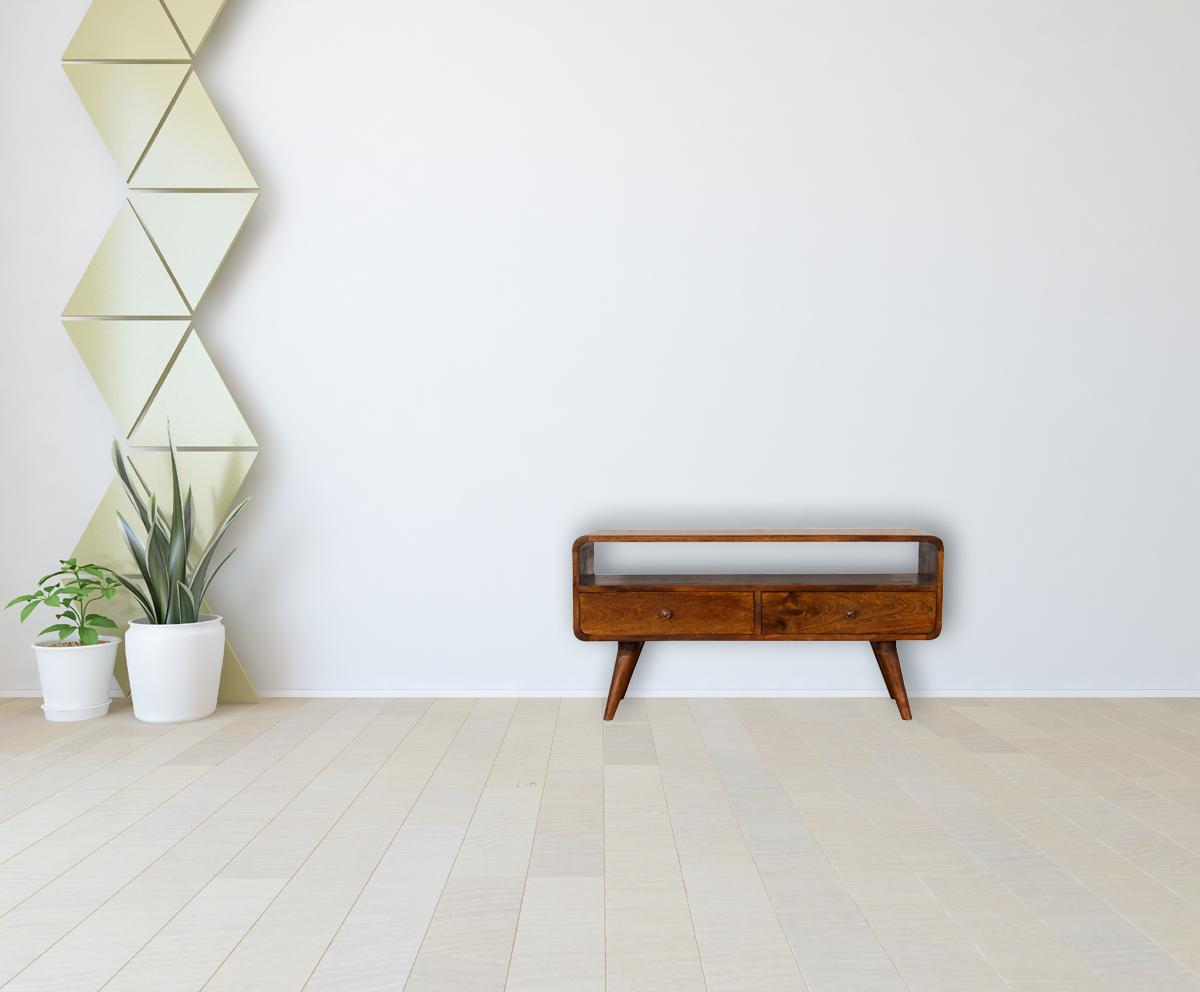 Curve Chestnut Cable TV Unit - Image 13