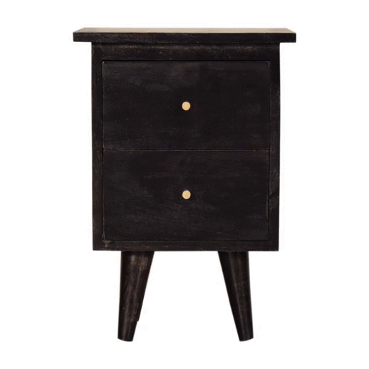 Black Hand Painted Bedside - Image 10