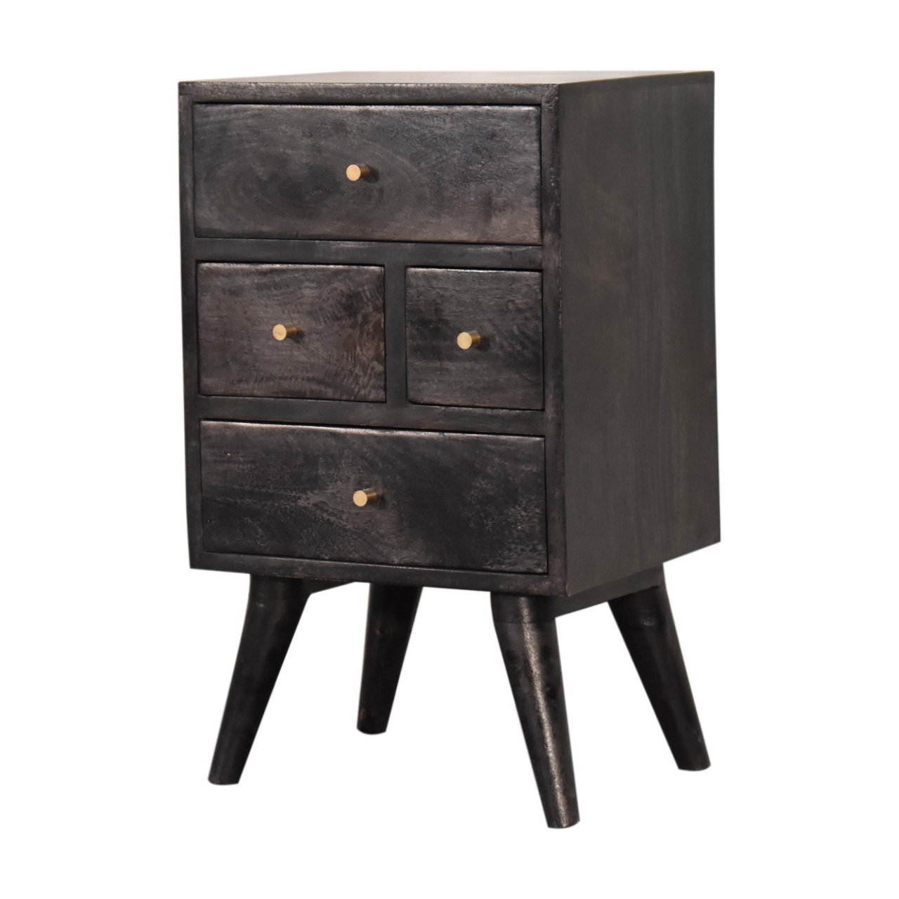 Multi Drawer Ash Black Bedside - Image 3