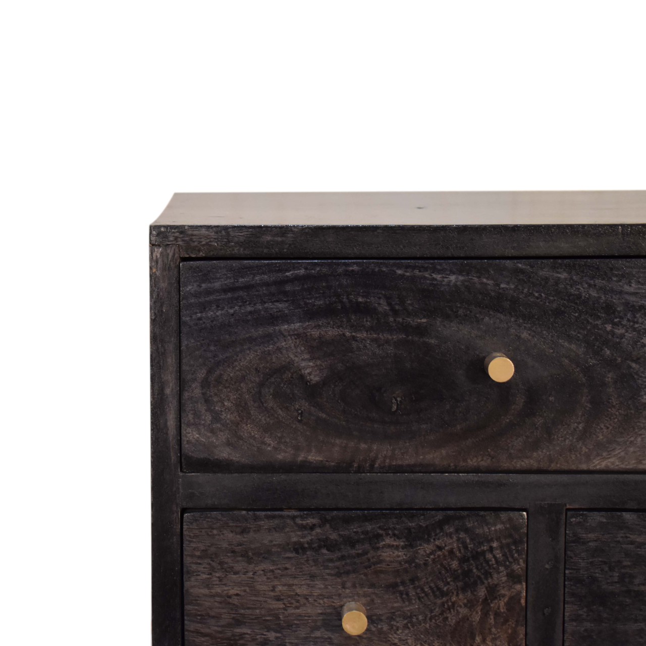 Multi Drawer Ash Black Bedside - Image 4