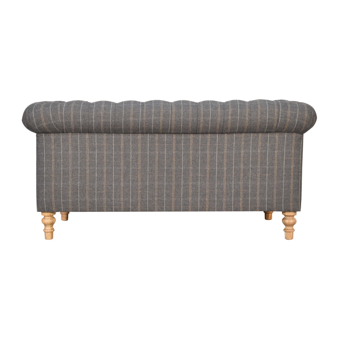 Pewter Tweed 2 Seat Chesterfield - Image 9