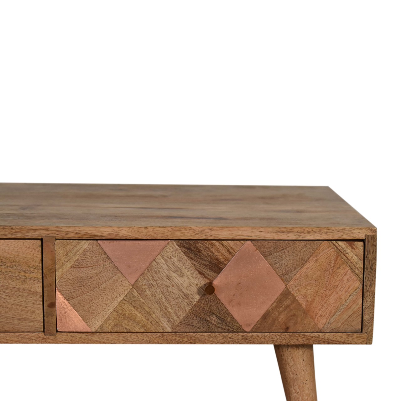 Oak-ish Copper Inlay Coffee Table - Image 4