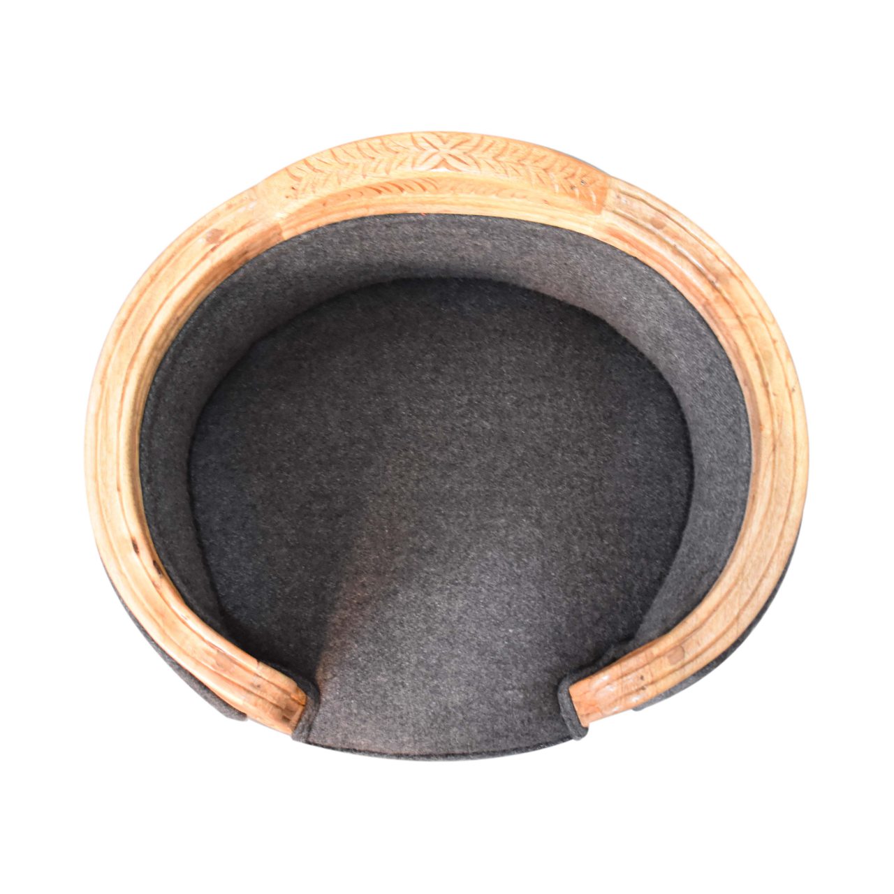 Carved Battleship Tweed Pet Bed - Image 6