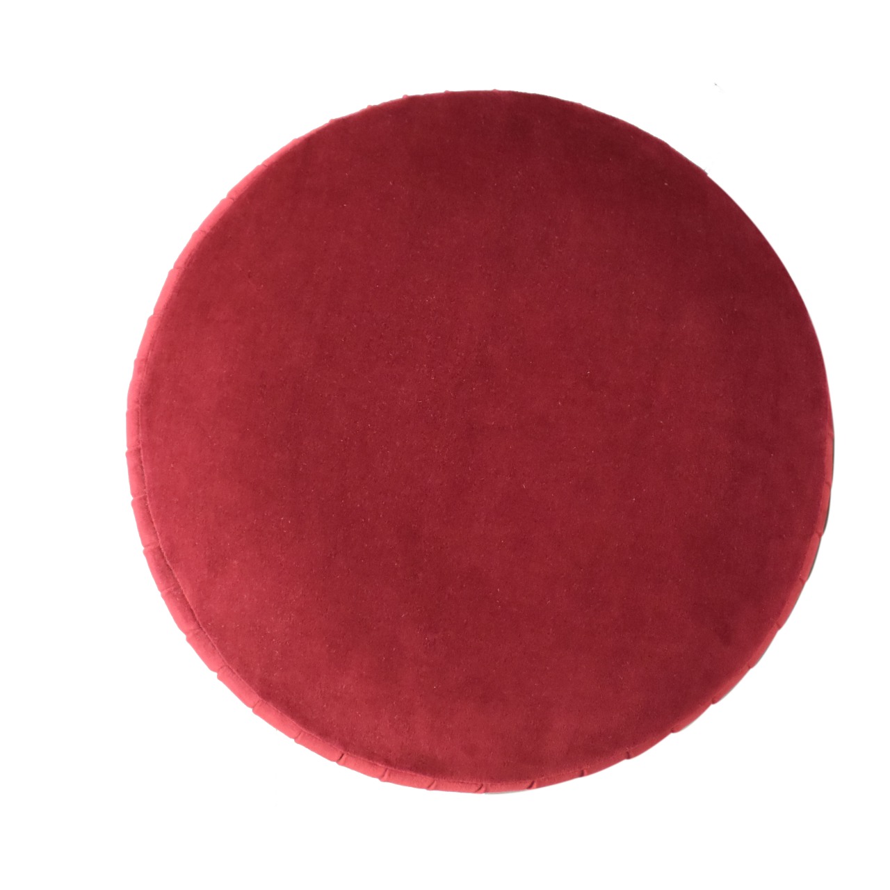 Wine Velvet Pleated Footstool - Image 7
