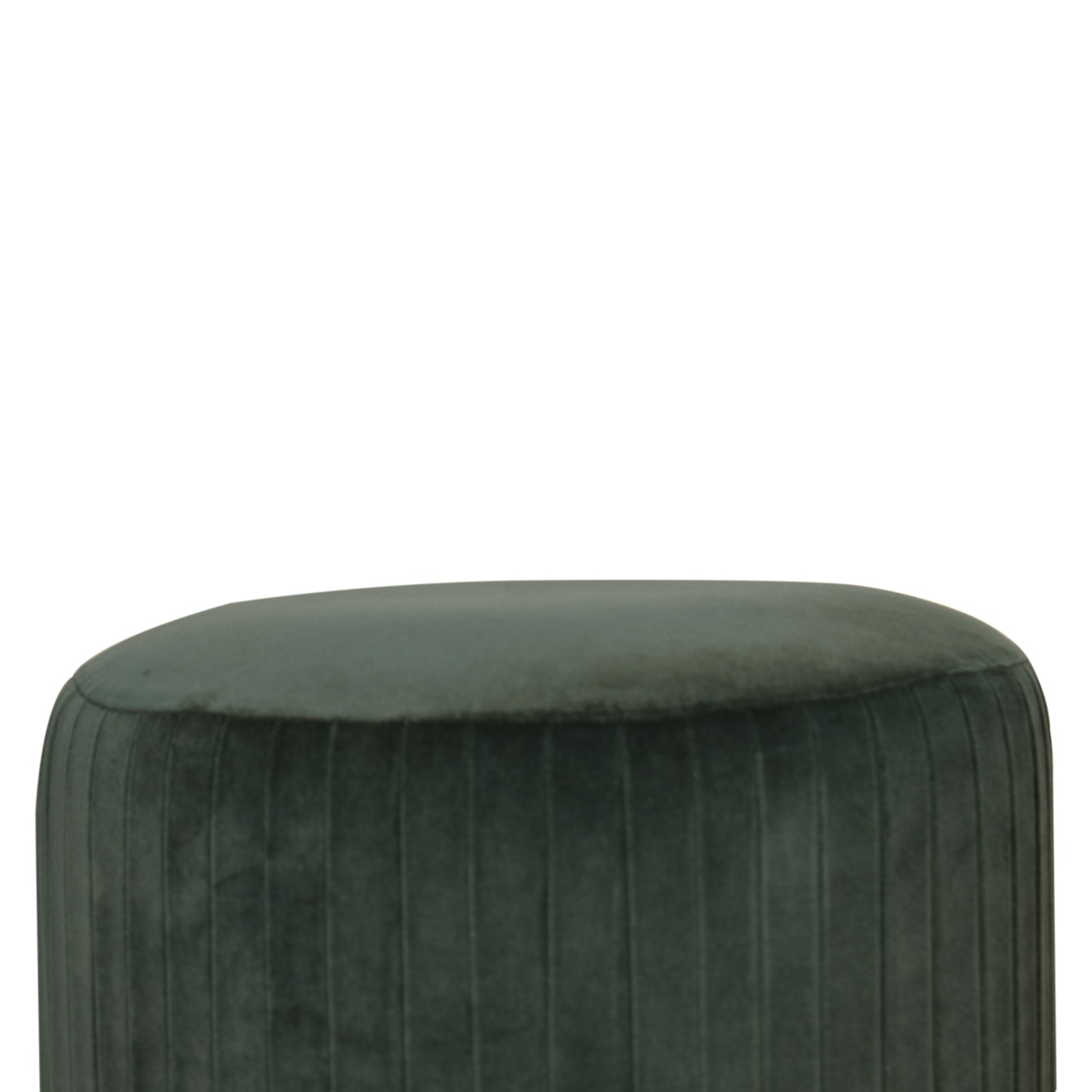 Emerald Velvet Pleated Footstool - Image 4