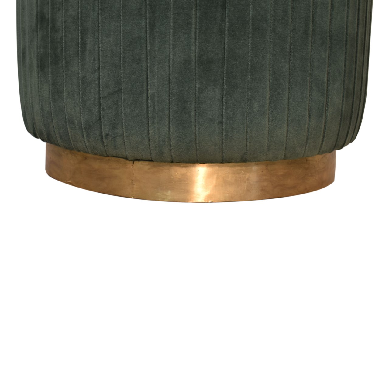 Emerald Velvet Pleated Footstool - Image 6