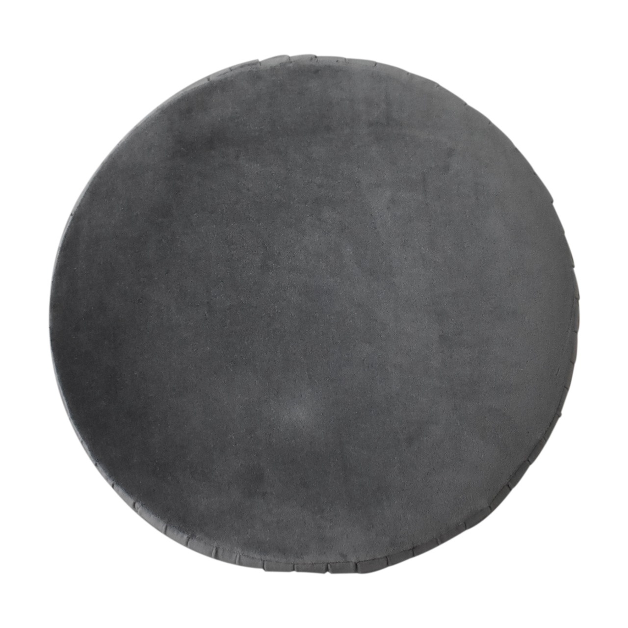 Grey Velvet Pleated Footstool - Image 8