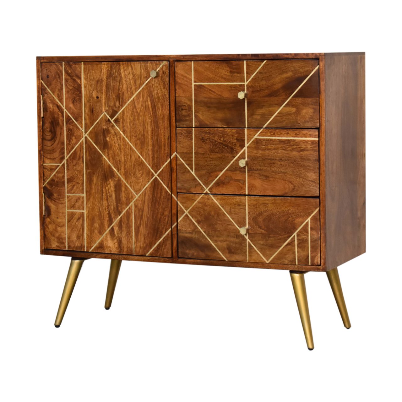 Chestnut Inlay Abstract Sideboard - Image 2