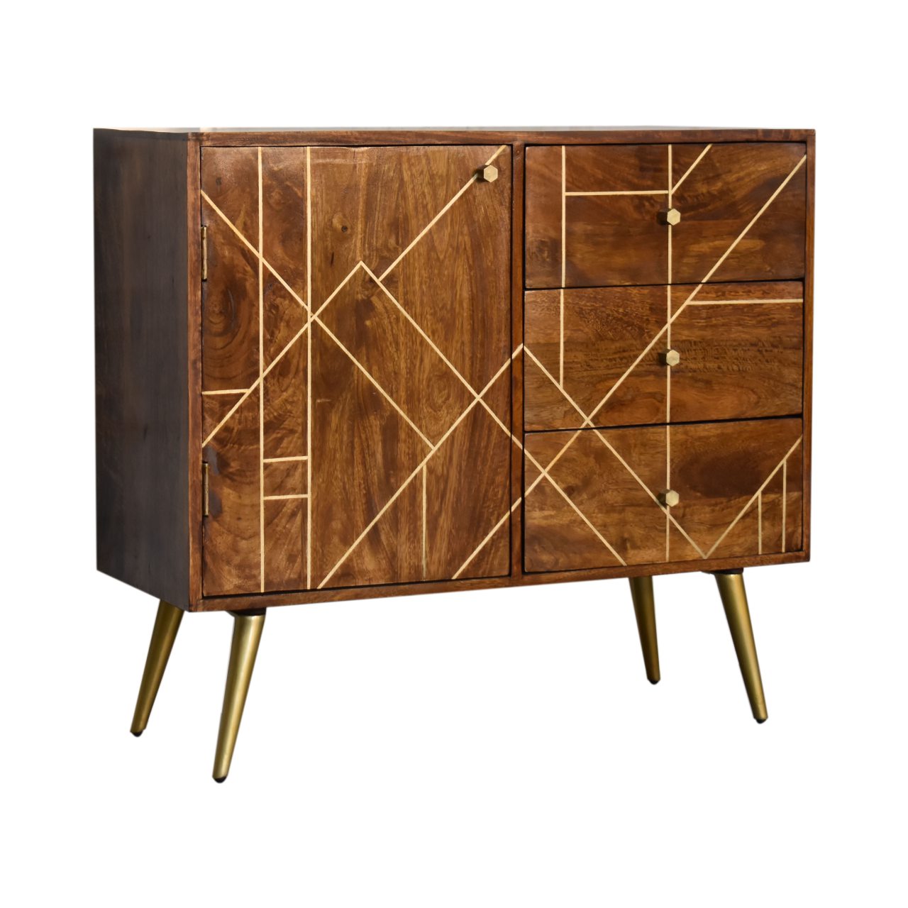 Chestnut Inlay Abstract Sideboard - Image 3