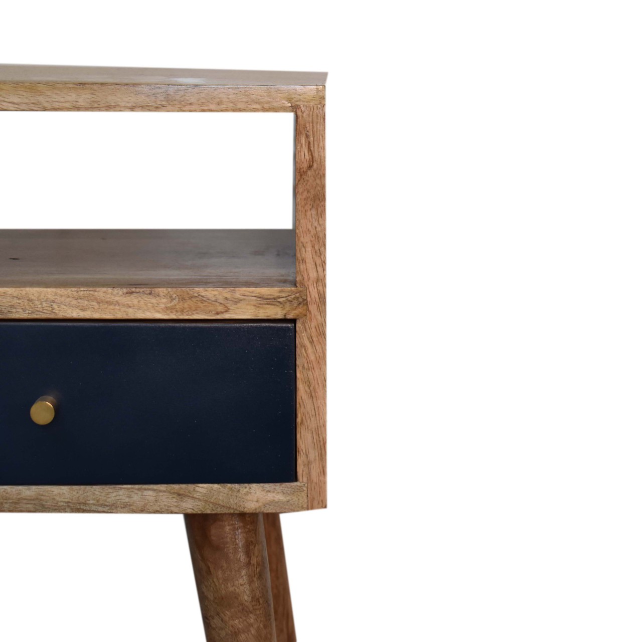 Mini Navy Blue Hand Painted Bedside - Image 4