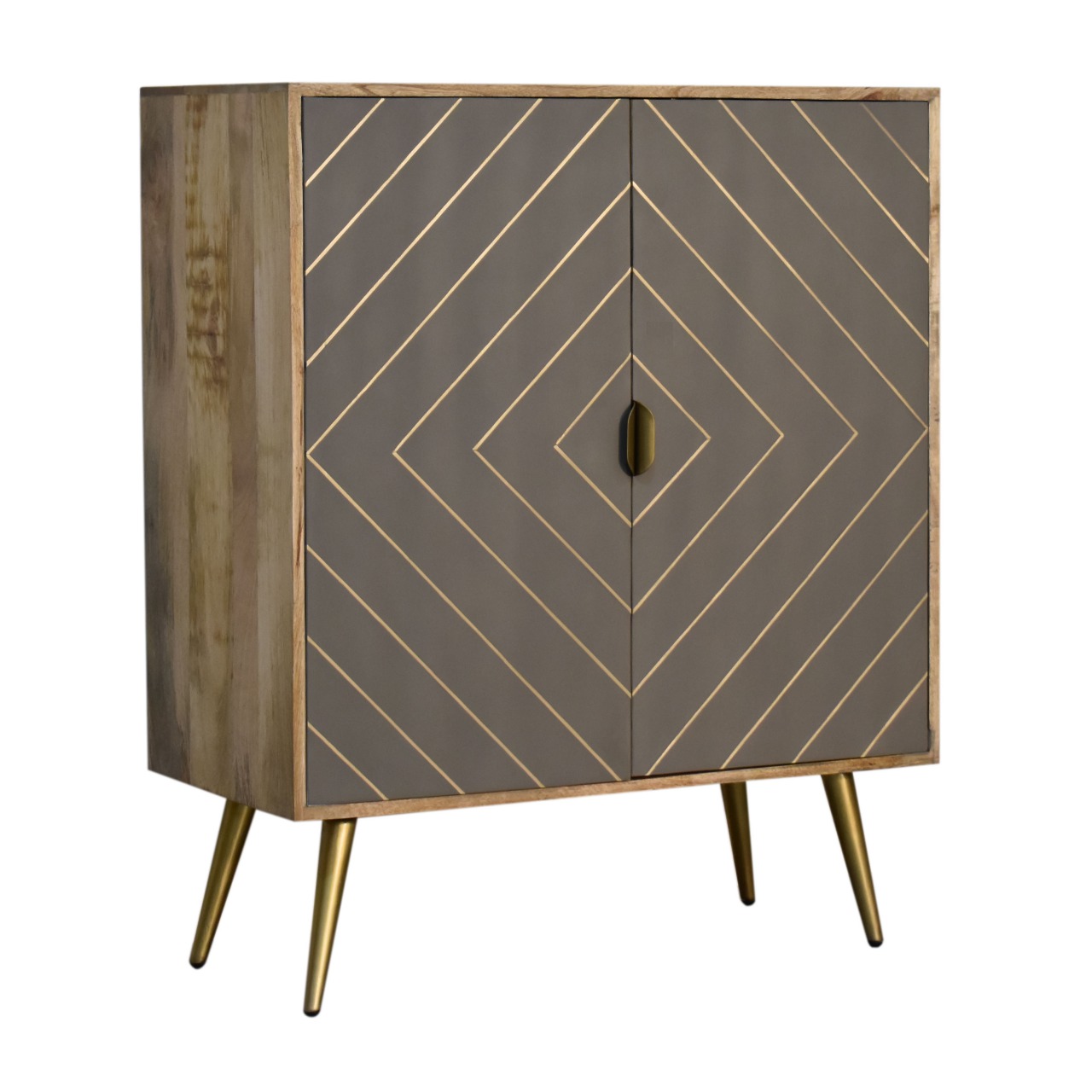 Cement Brass Inlay Cabinet - Image 2