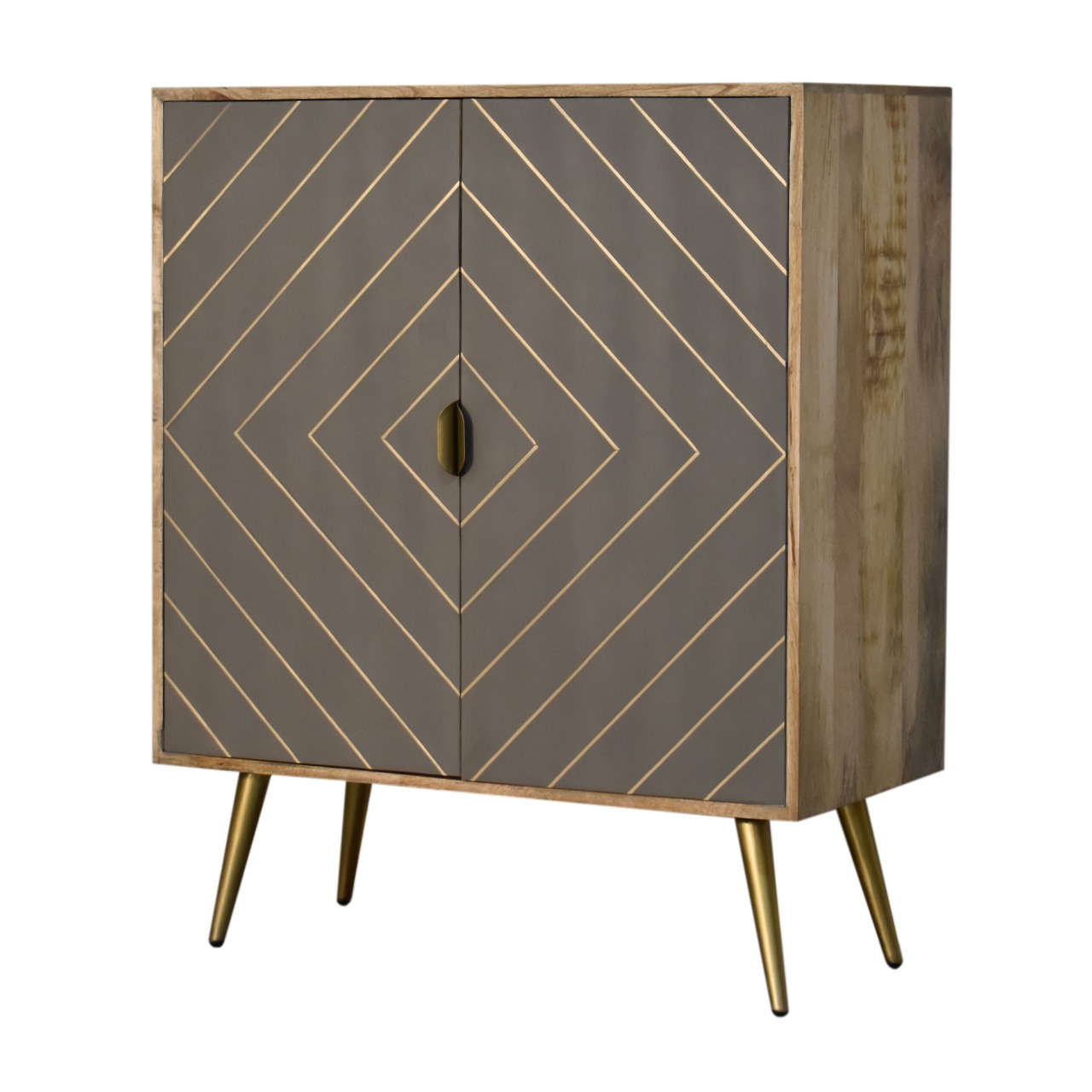 Cement Brass Inlay Cabinet - Image 3