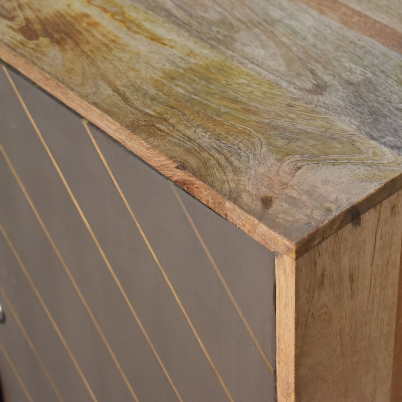 Cement Brass Inlay Cabinet - Image 5