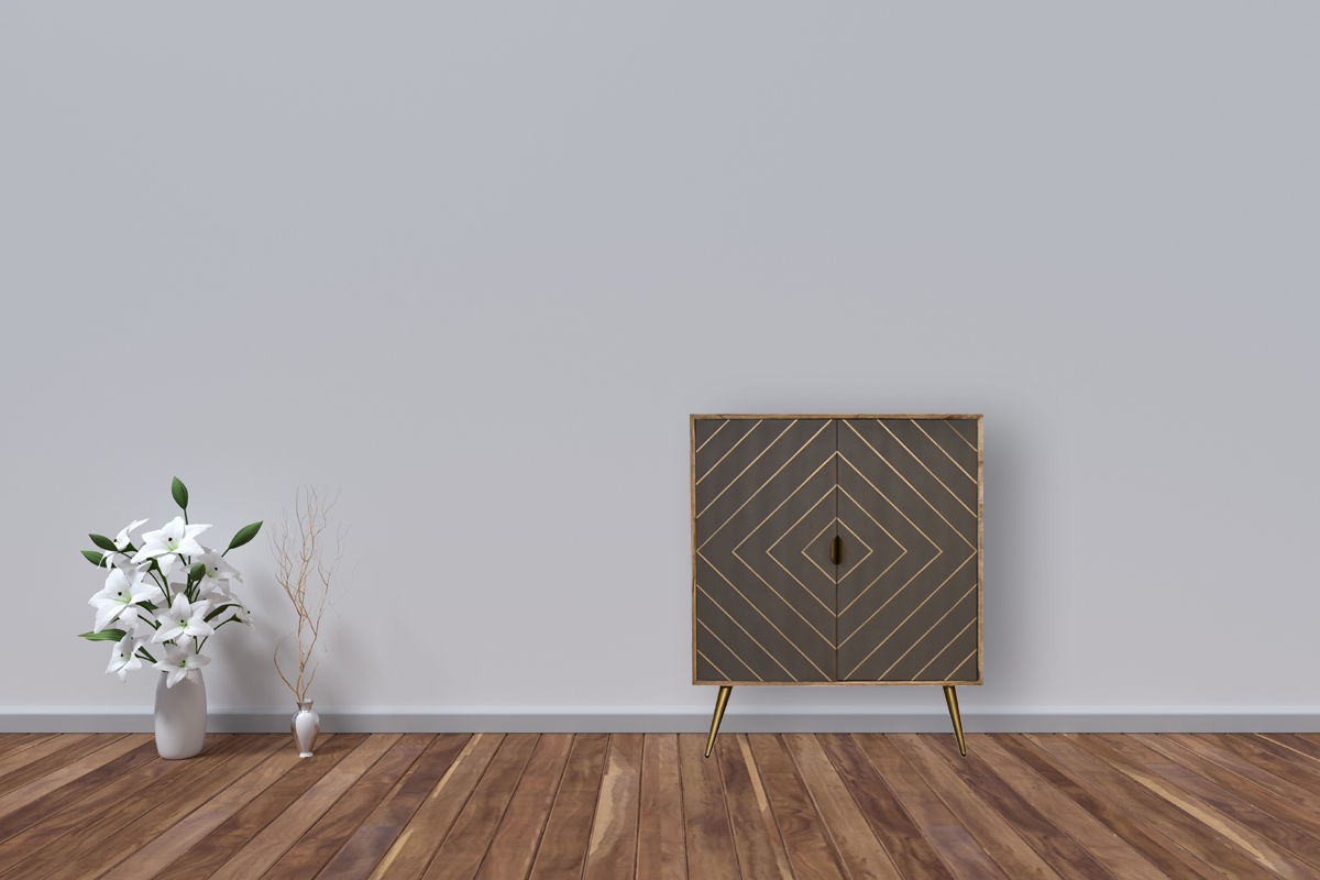 Cement Brass Inlay Cabinet - Image 11