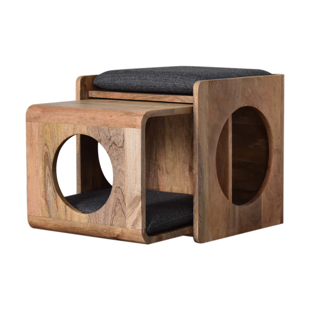 Round Cut-out Pet Bed with Seat Pad - Image 6