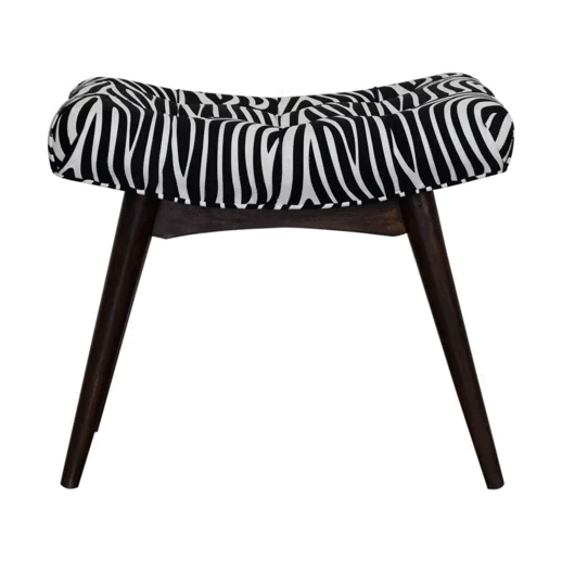 Zebra Print Curved Bench - Image 10