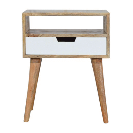 White Painted Drawer Bedside Table - Image 10