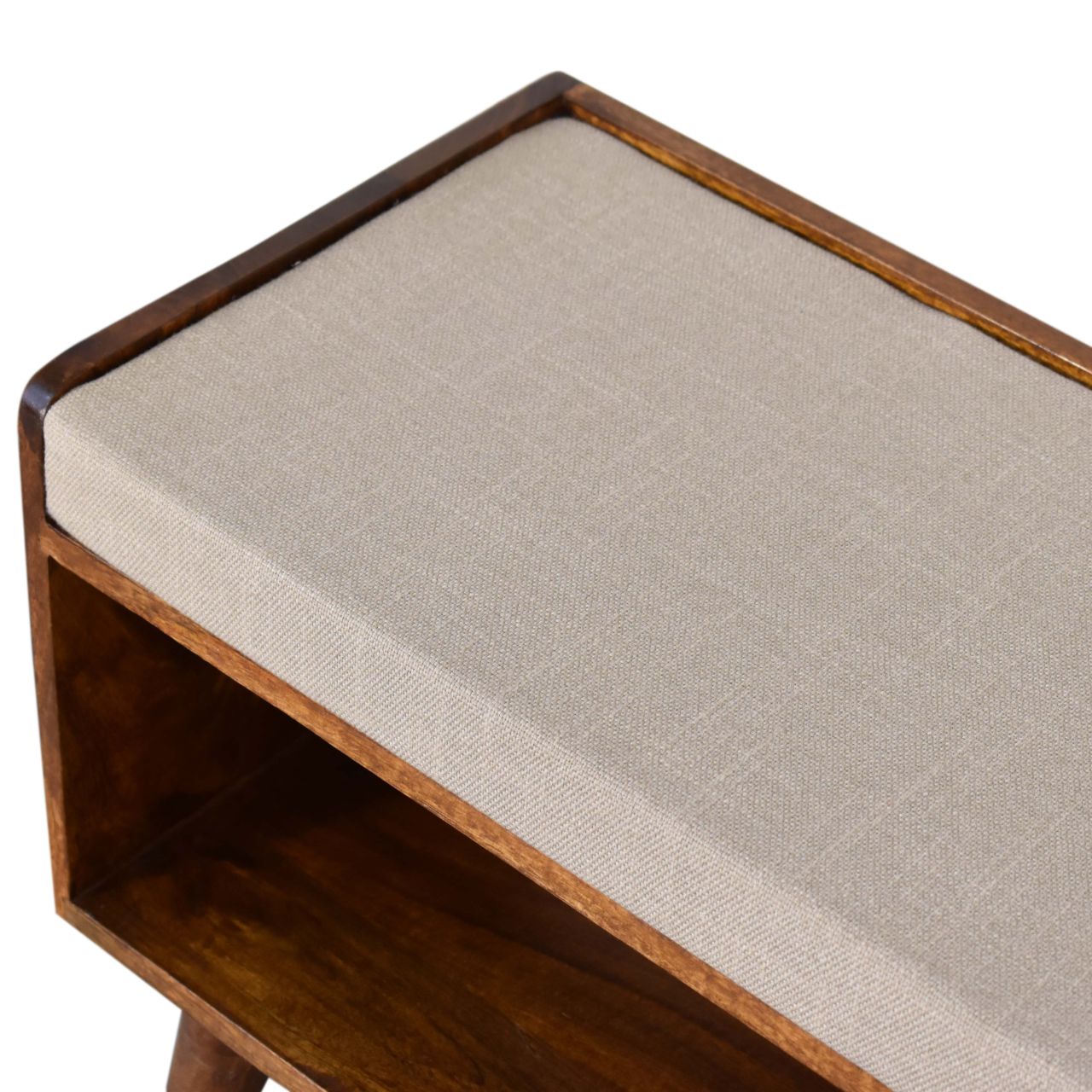 Mud Linen Nordic Storage Bench - Image 6