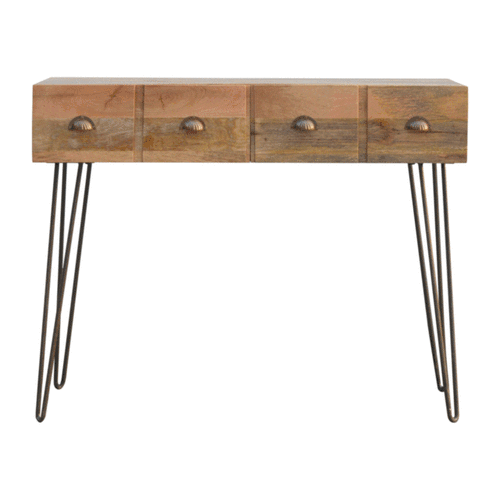 Iron Base 2 Drawer Console Table - Image 10
