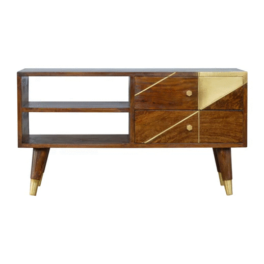 Gold Geo Chestnut Media Unit - Image 10