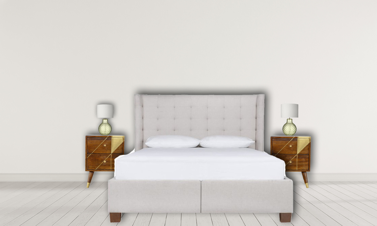 Gold Geometric Chestnut Bedside - Image 11