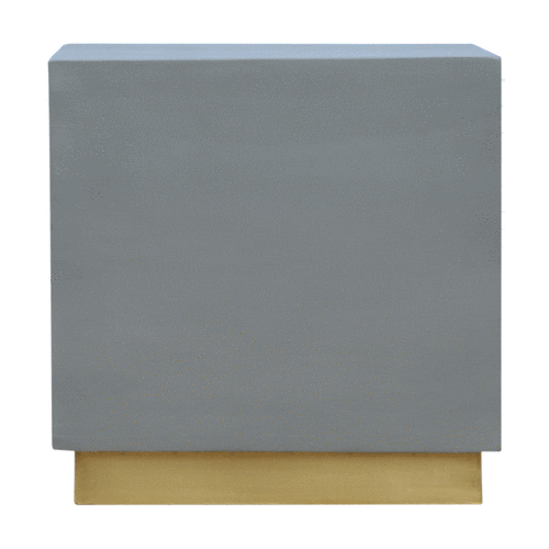 Cement Footstool with Gold Base - Image 7