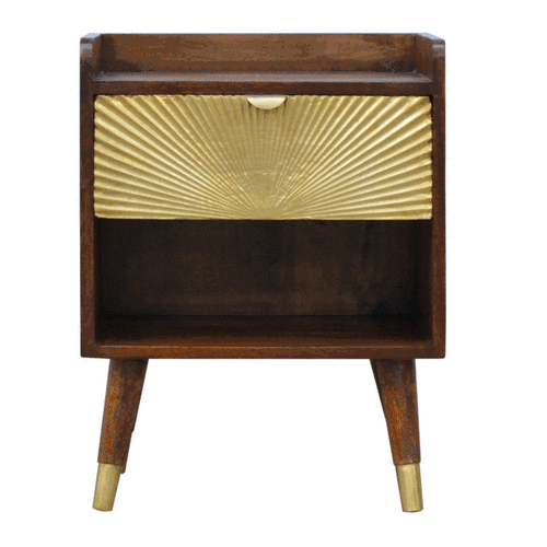 Manila Gold One Drawer Bedside - Image 10