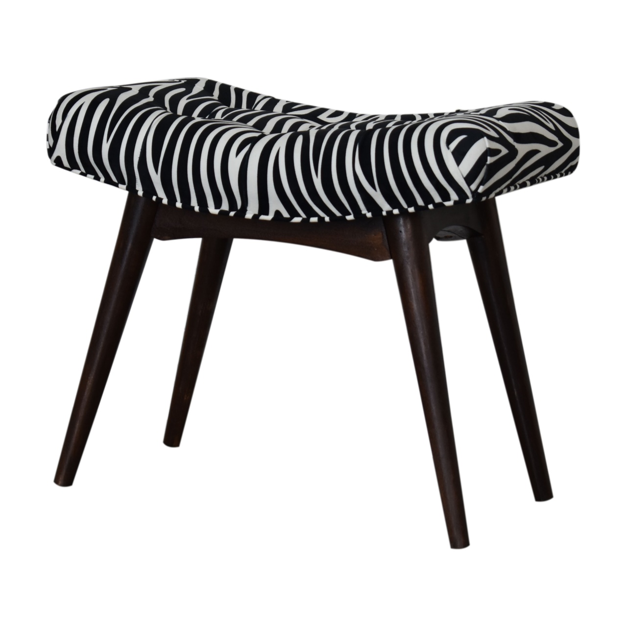 Zebra Print Curved Bench - Image 2