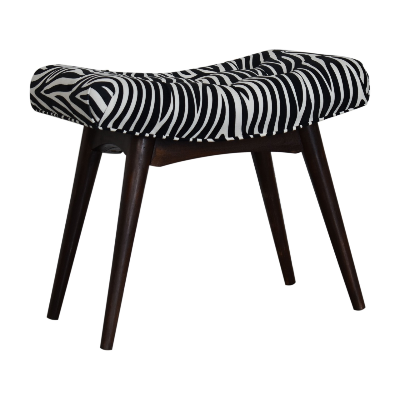Zebra Print Curved Bench - Image 3