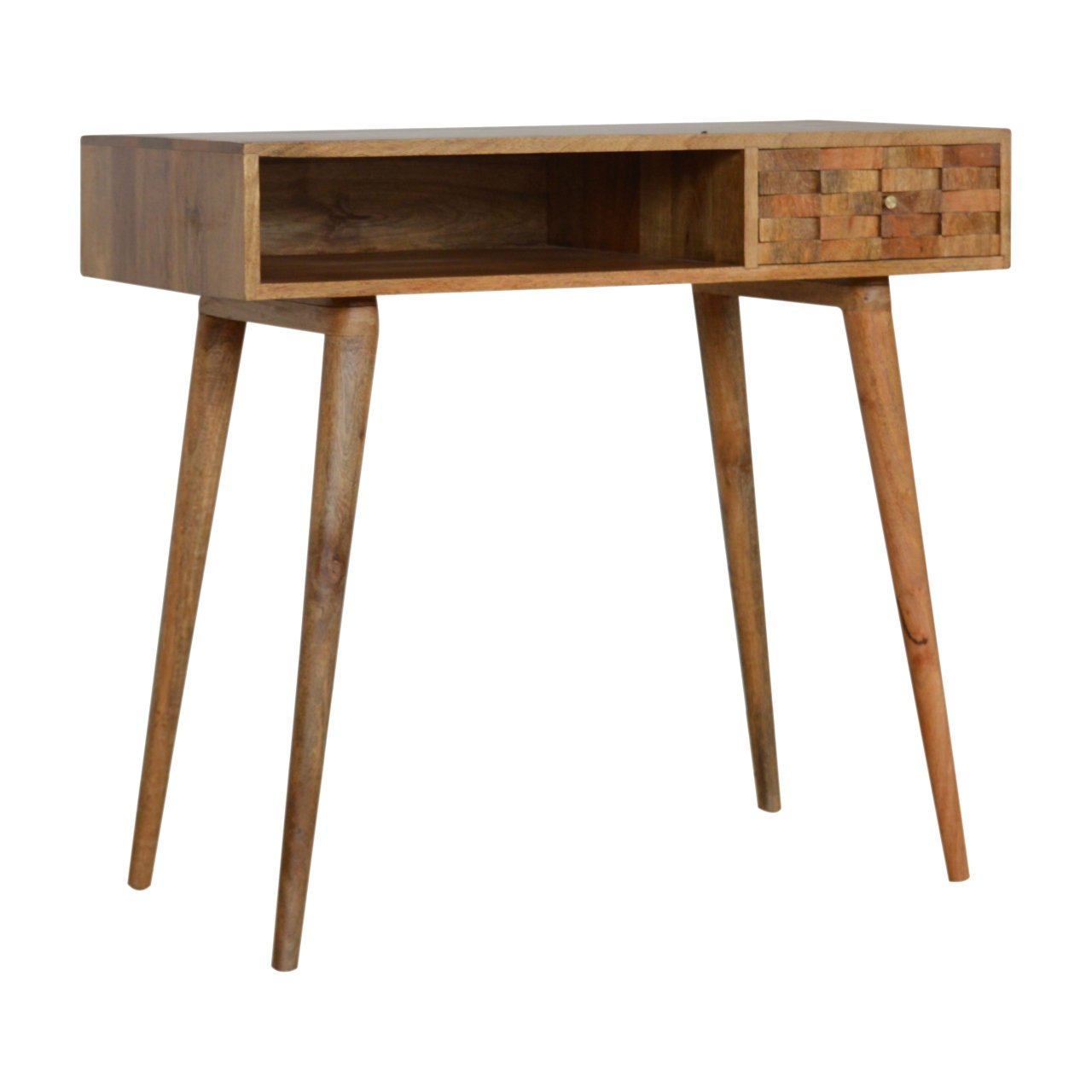 Tile Carved Open Slot Writing Desk - Image 2