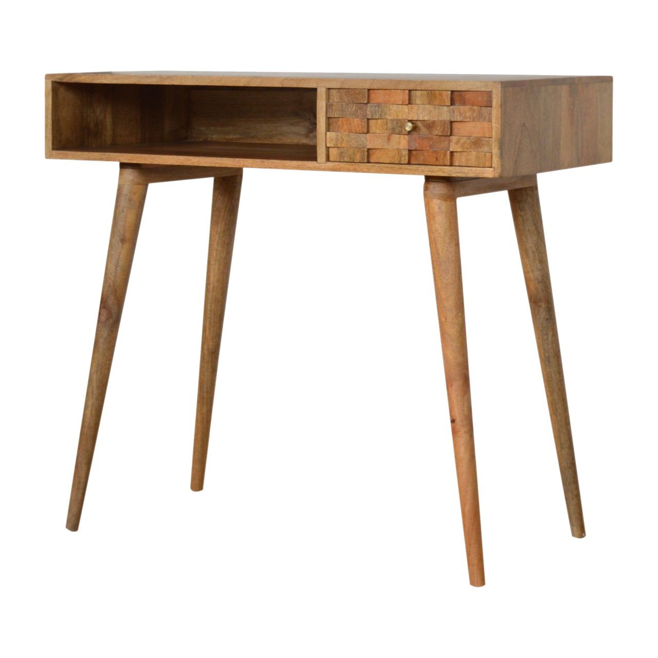 Tile Carved Open Slot Writing Desk - Image 3