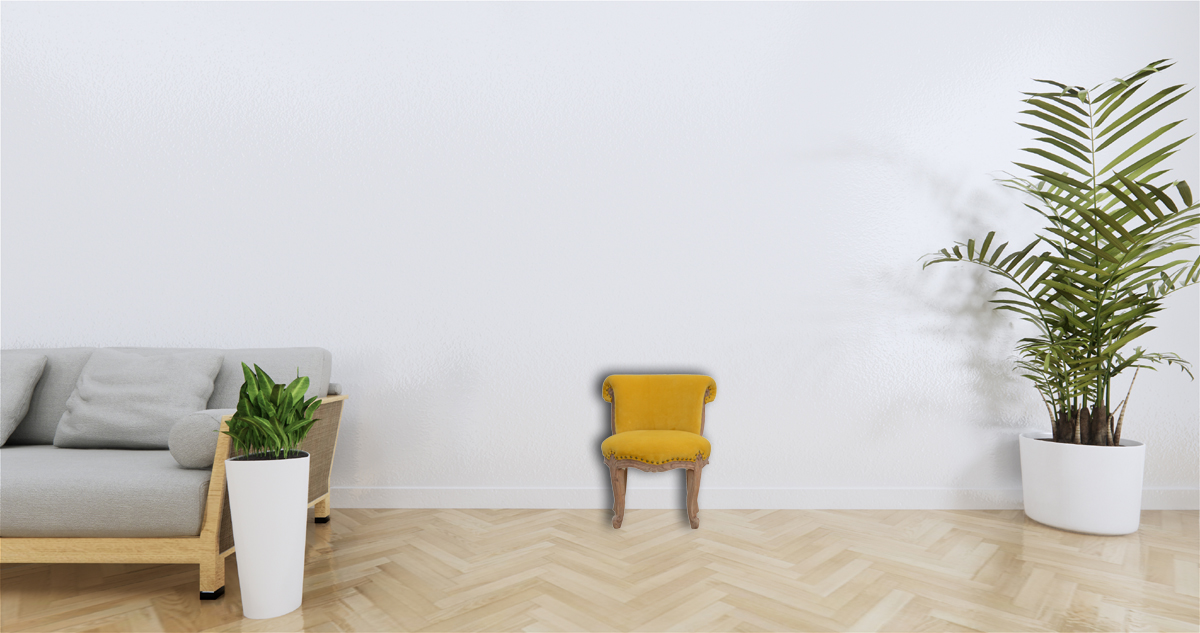 Mustard Velvet Studded Chair - Image 11