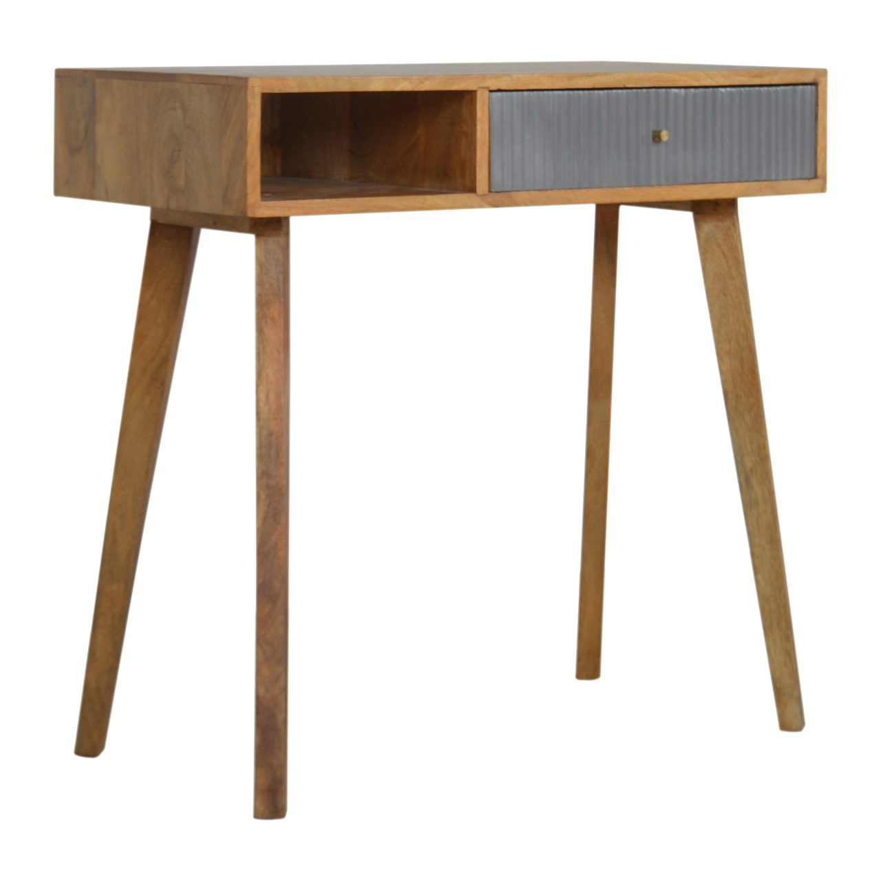 Grey Line Carved Writing Desk - Image 2