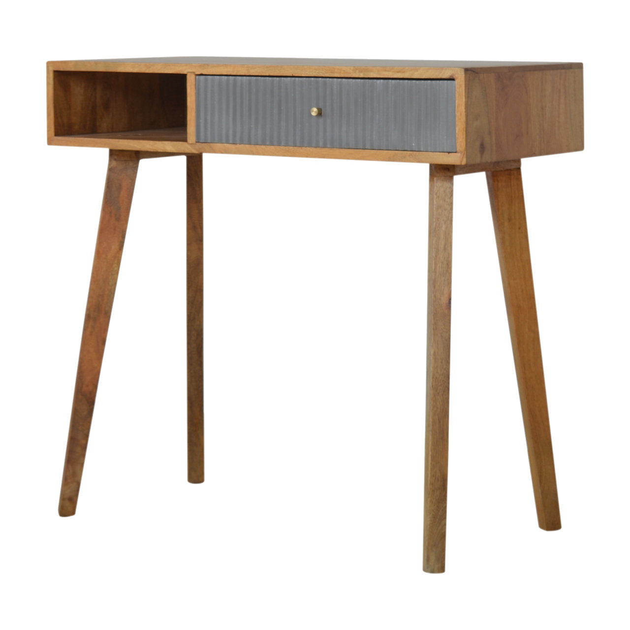 Grey Line Carved Writing Desk - Image 3