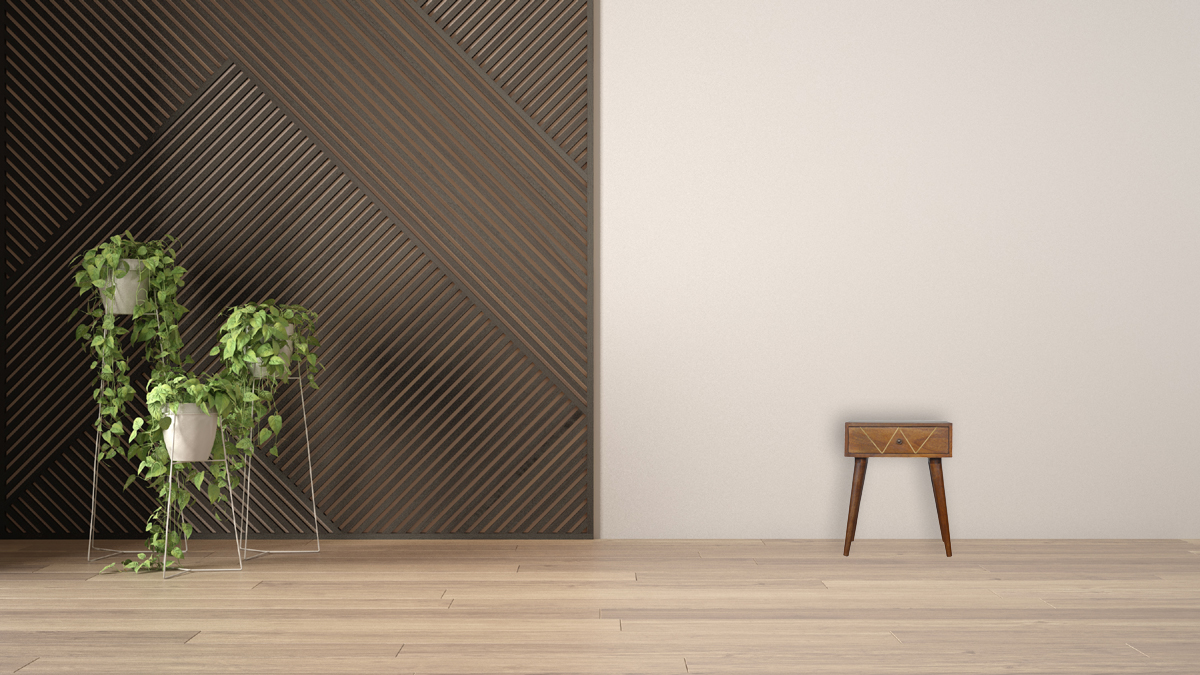 Geometric Brass Inlay Bedside - Image 11