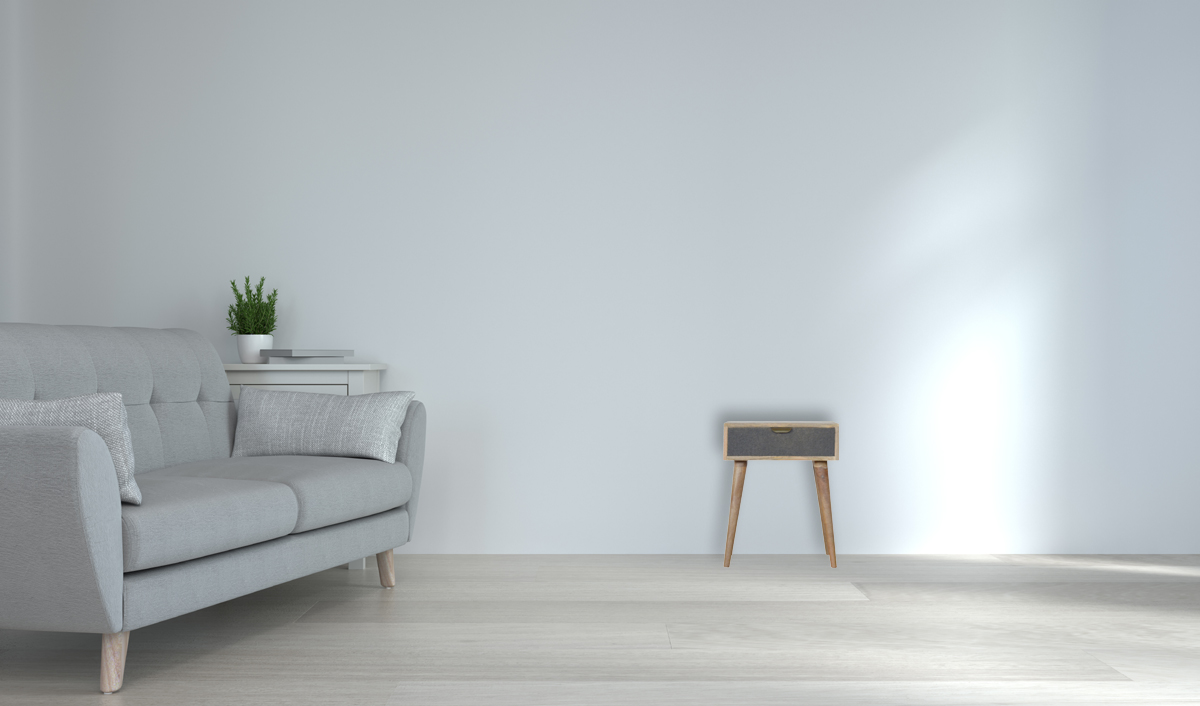 Grey Tweed Bedside - Image 11